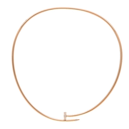 Cartier 18K Pink Gold Diamond Juste Un Clou Necklace 1 of 3
