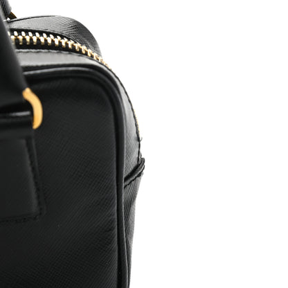 Prada Saffiano Lux Mini Top Handle Crossbody Bag Black 12 of 12