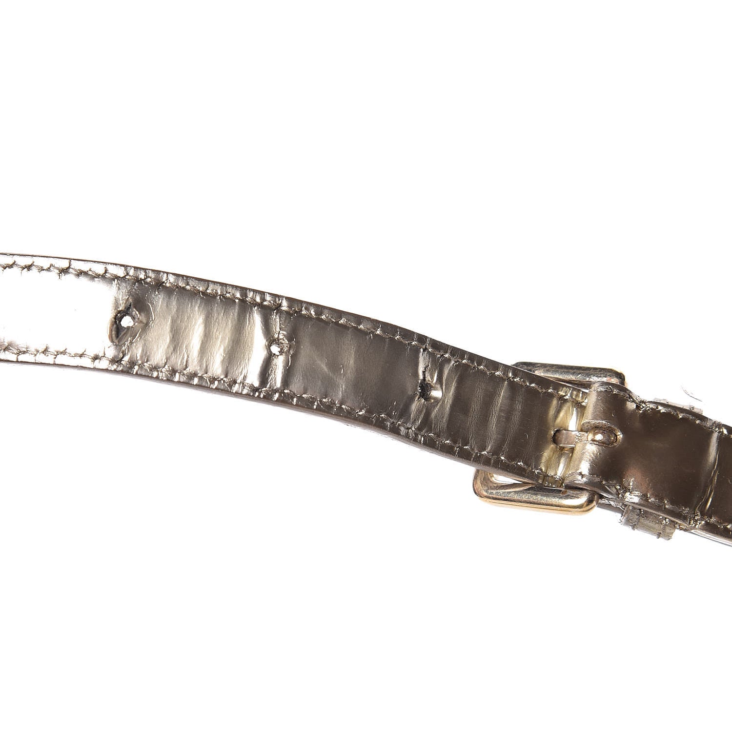 Christian Dior Metallic Patent Micro-Cannage Medium Diorama Flap Bag Gold 19 of 22