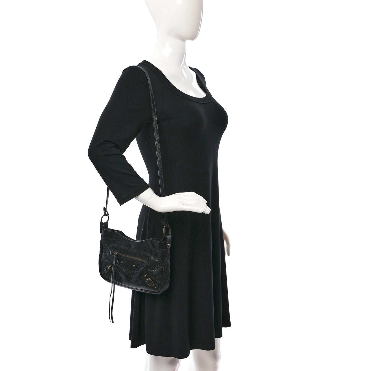 Agneau Classic Hardware Hip Black