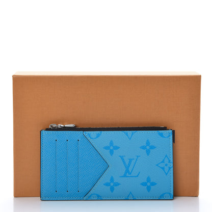 Louis Vuitton Taigarama Coin Card Holder Blue Lagoon 8 of 8