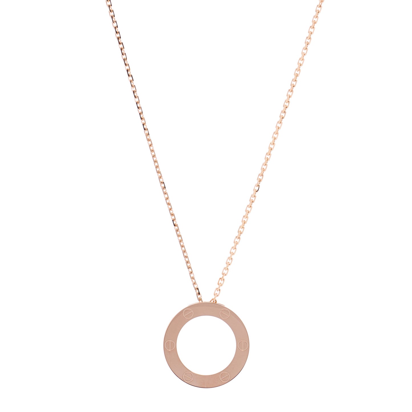 18K Pink Gold LOVE Pendant Necklace