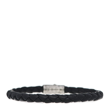 John Hardy Sterling Silver Leather 5.5mm Classic Chain Station Bracelet Black 3 of 5