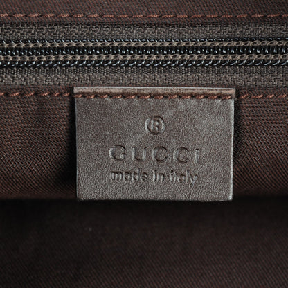 Gucci Monogram Calfskin Perforated Medium Flat Messenger Bag Dark Brown 6 of 7