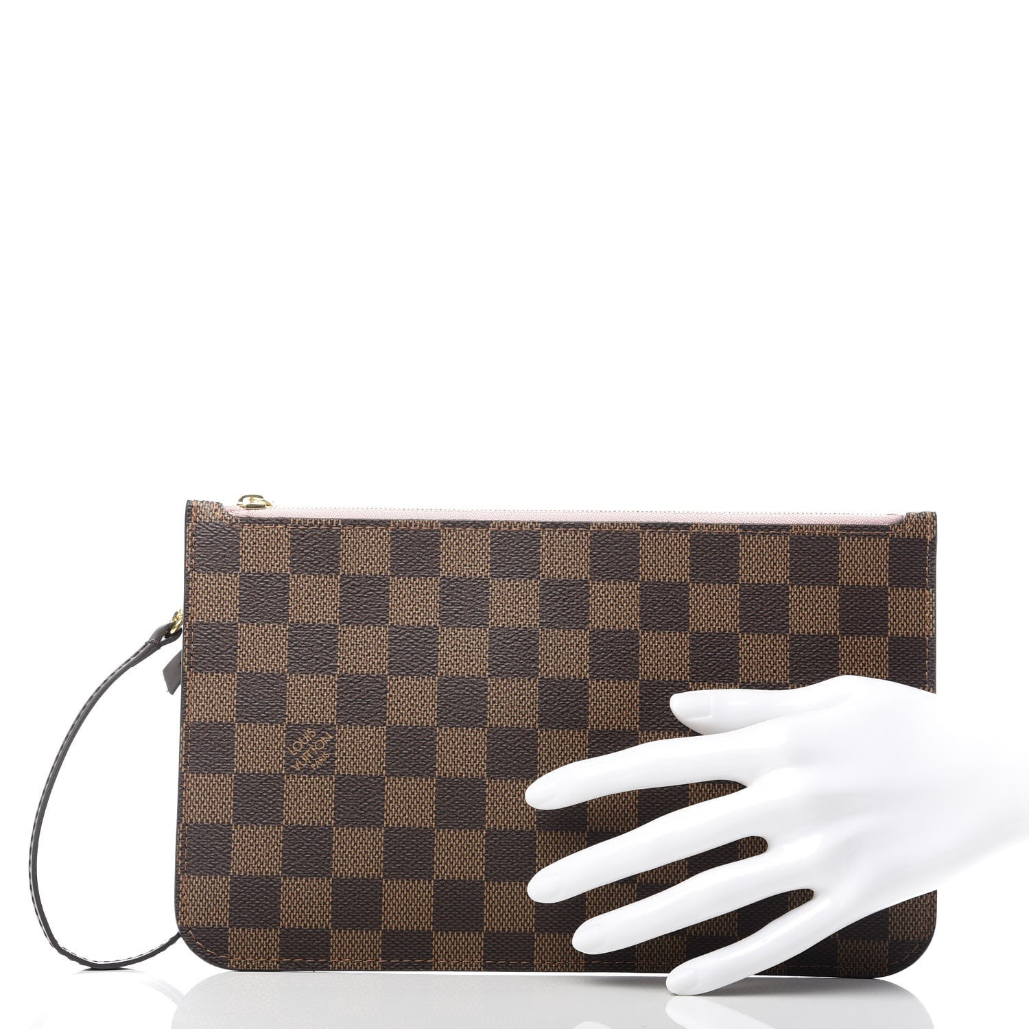Louis Vuitton Damier Ebene Neverfull MM GM Pochette Rose Ballerine 2 of 8