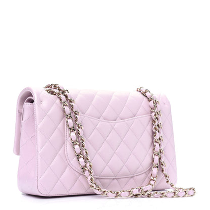 Chanel Iridescent Calfskin Quilted Medium Double Flap Light Pink 4 of 12
