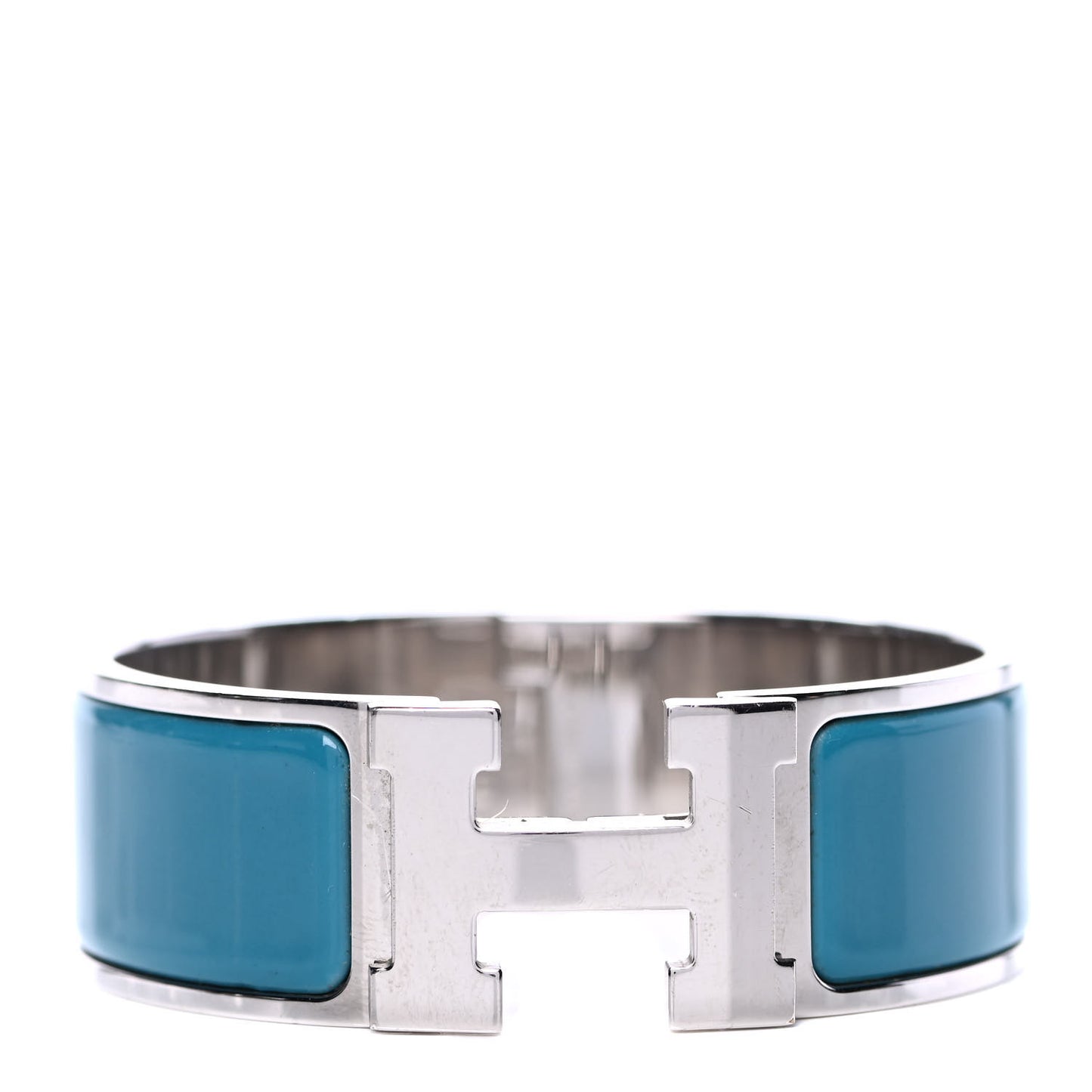 Enamel Wide Clic Clac H Bracelet PM Bleu Profond