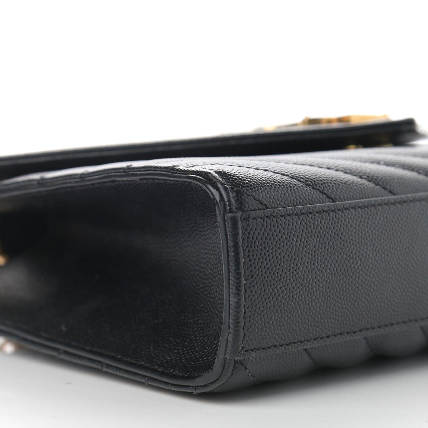 Grain De Poudre Matelasse Chevron Medium Monogram Satchel Black