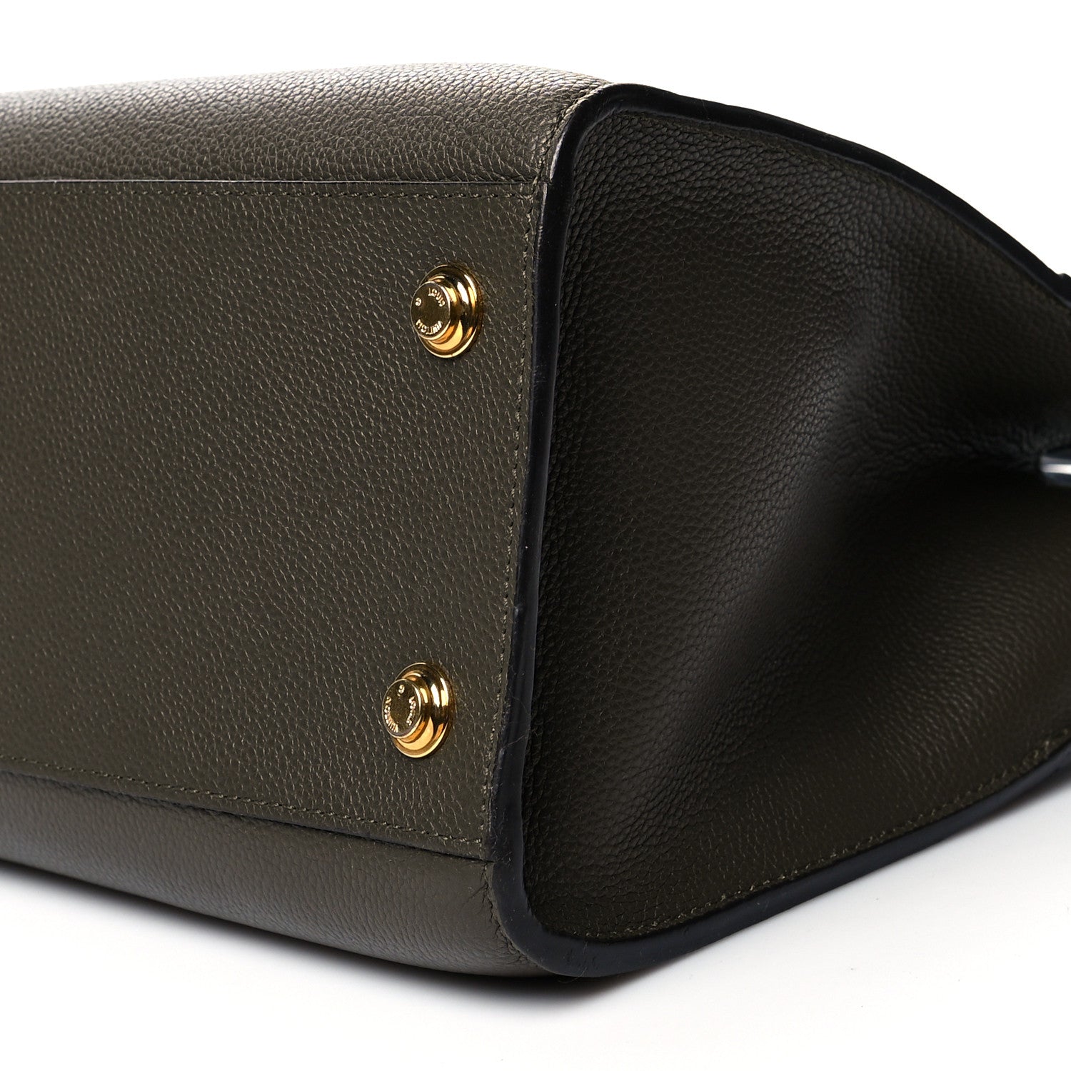 Louis Vuitton Calfskin City Steamer MM Kaki Black 10 of 12