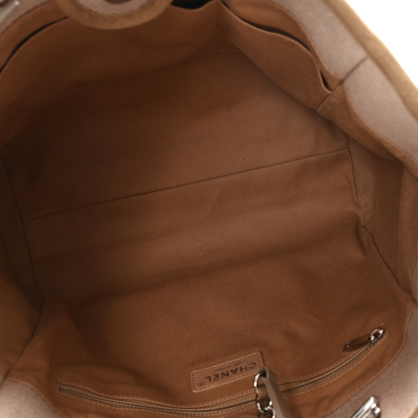 Mixed Fibers Small Deauville Tote Beige