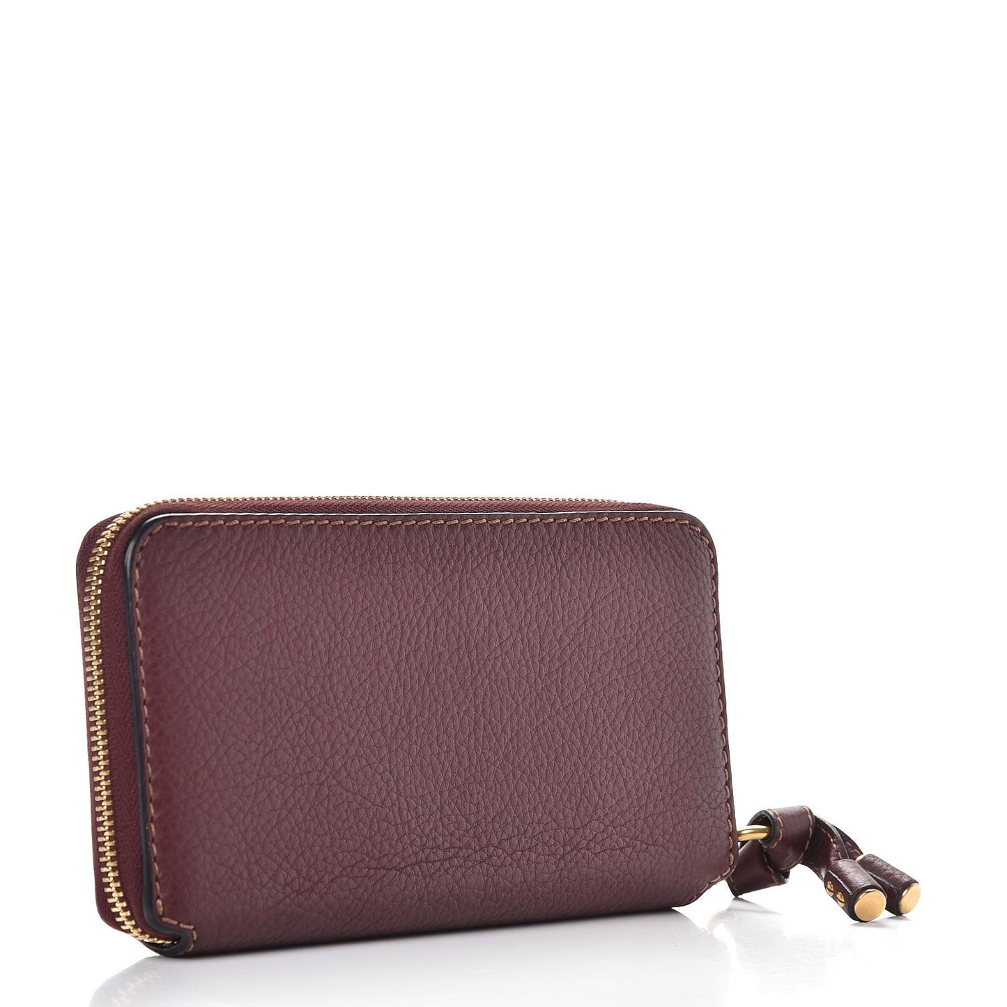 Grained Calfskin Marcie Long Zip Around Wallet Dark Velvet