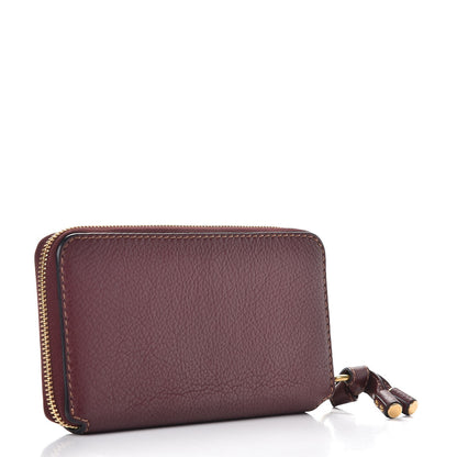 Chloe Grained Calfskin Marcie Long Zip Around Wallet Dark Velvet 3 of 8