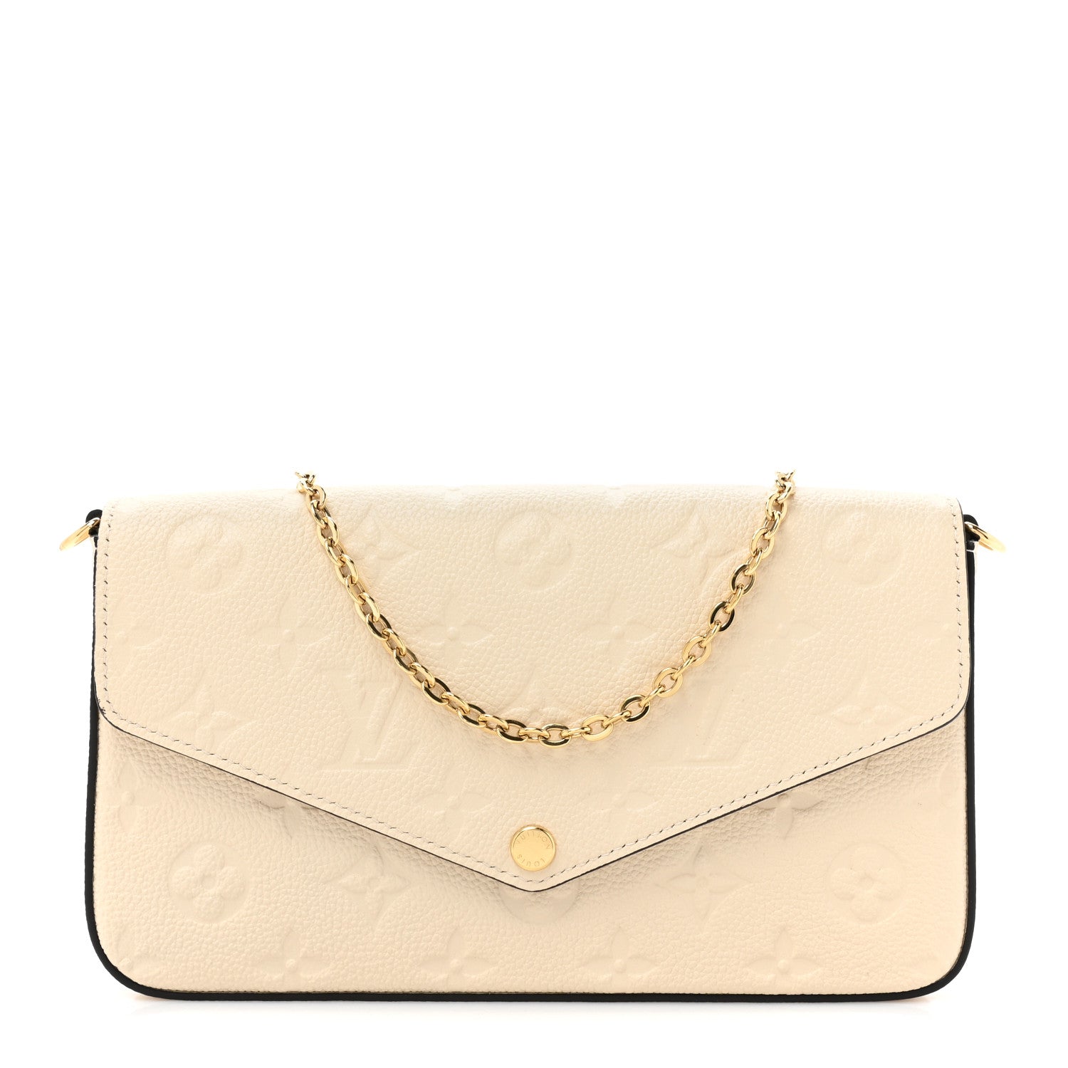 Louis Vuitton Empreinte Pochette Felicie Chain Wallet Cream 1 of 10