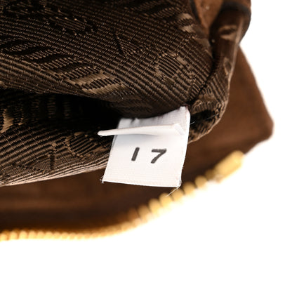 Prada Suede Medium Explore Shoulder Bag Cacao 9 of 12