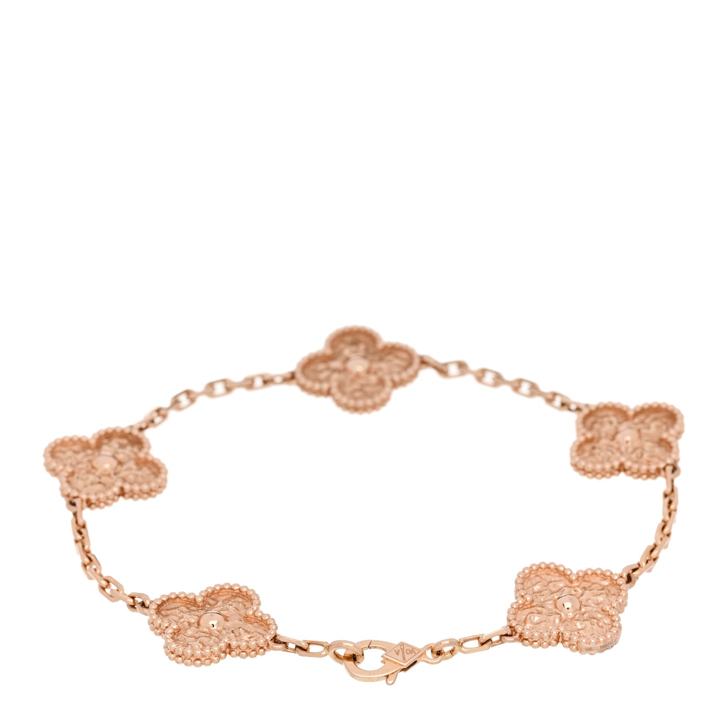 18K Rose Gold 5 Motifs Vintage Alhambra Bracelet