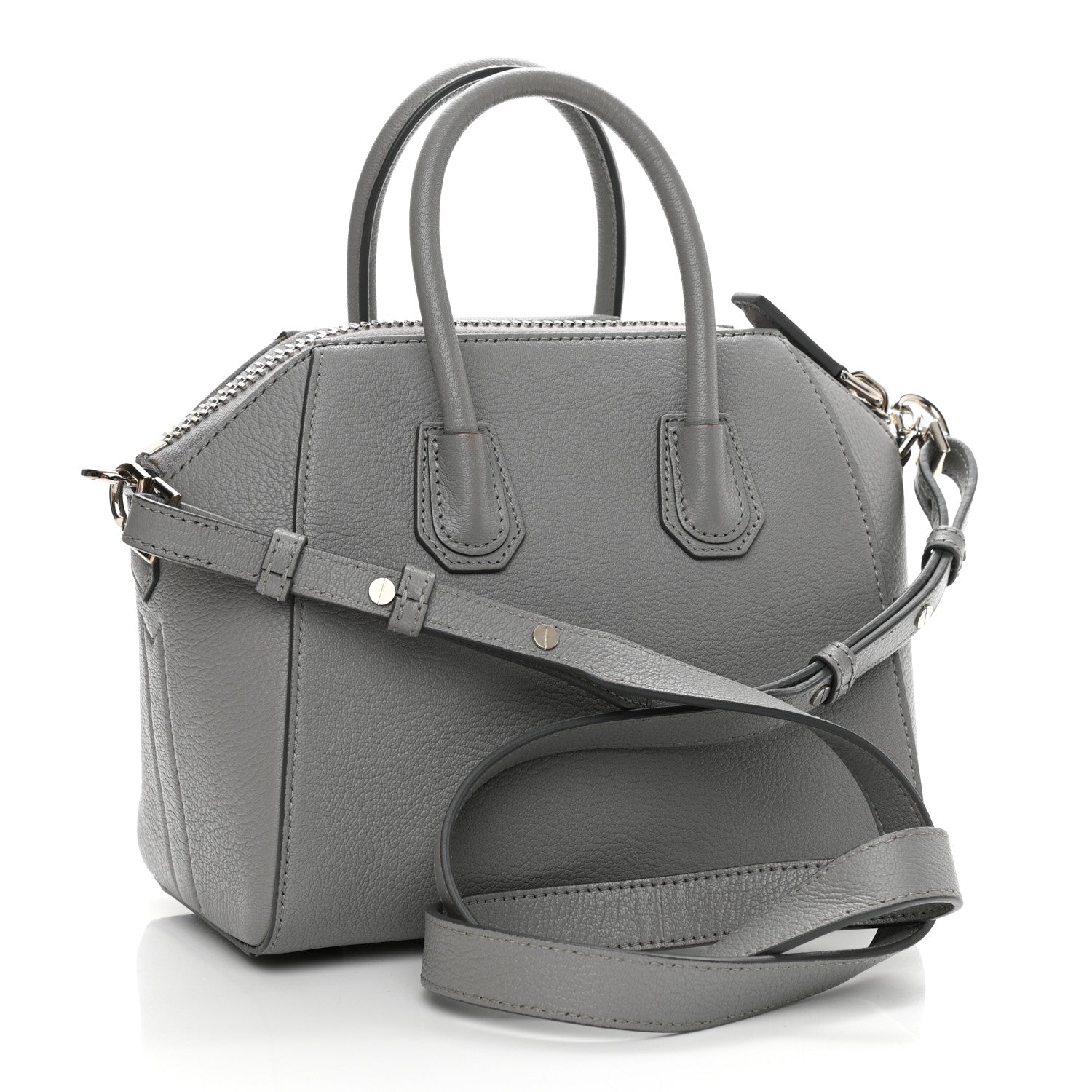Givenchy Sugar Goatskin Mini Antigona Pearl Grey 3 of 12