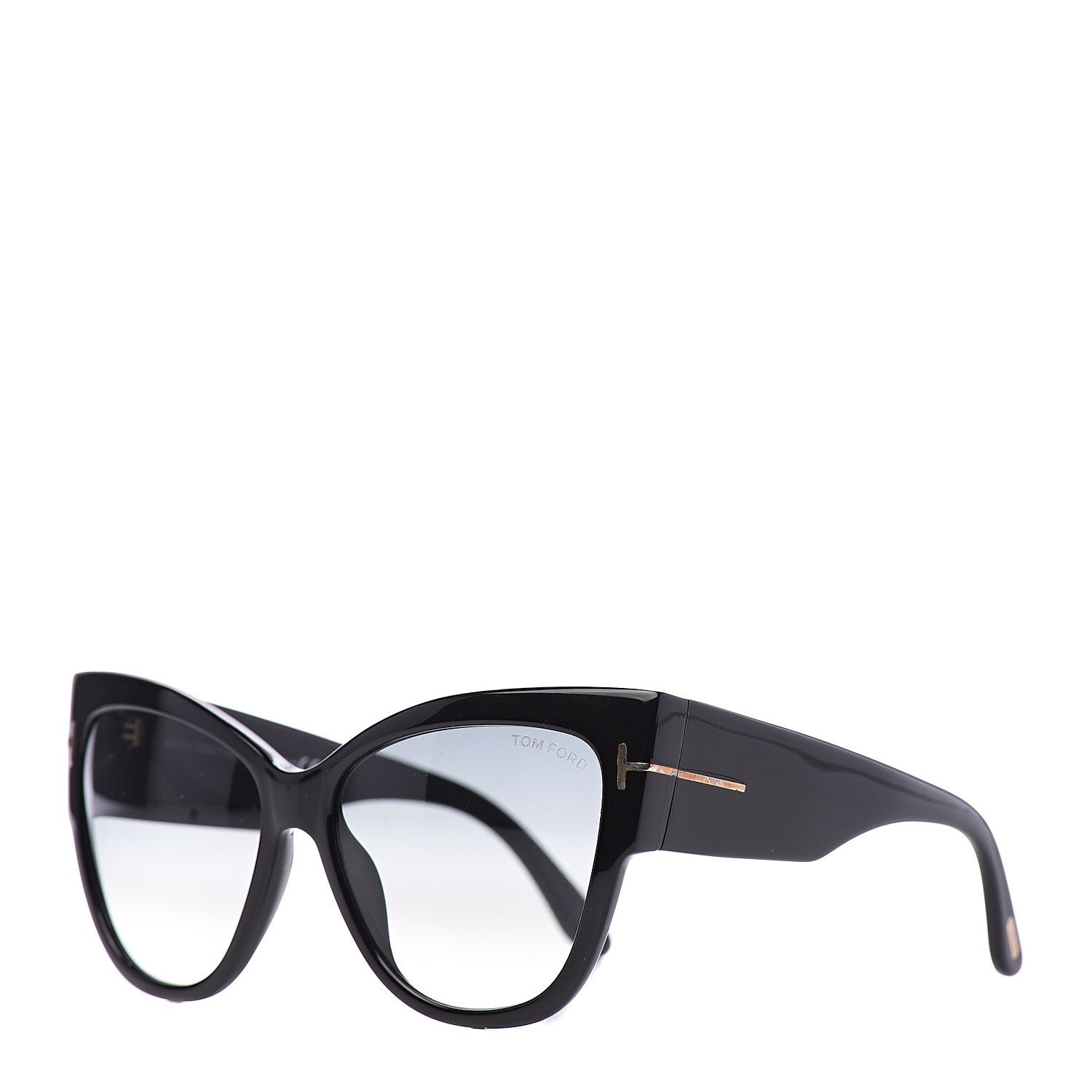 Tom Ford Acetate Anoushka Cat Eye Sunglasses TF371 Black 1 of 8