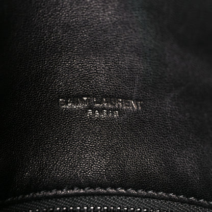 Saint Laurent Lambskin Quilted Monogram Monochrome Small Loulou Puffer Chain Satchel Black 7 of 11