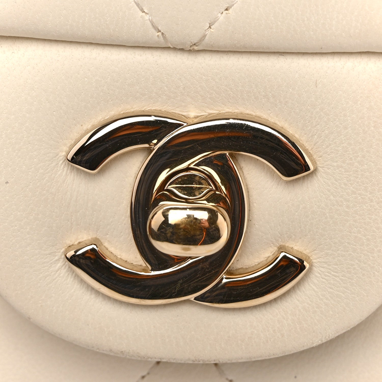 Chanel Lambskin Quilted Mini Rectangular Flap Black White 11 of 14