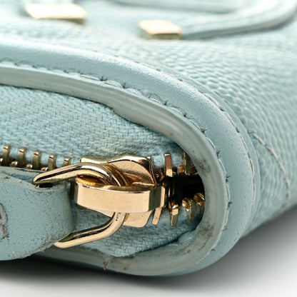 Chanel Caviar Quilted Filigree Coin Purse Light Blue 10 of 14