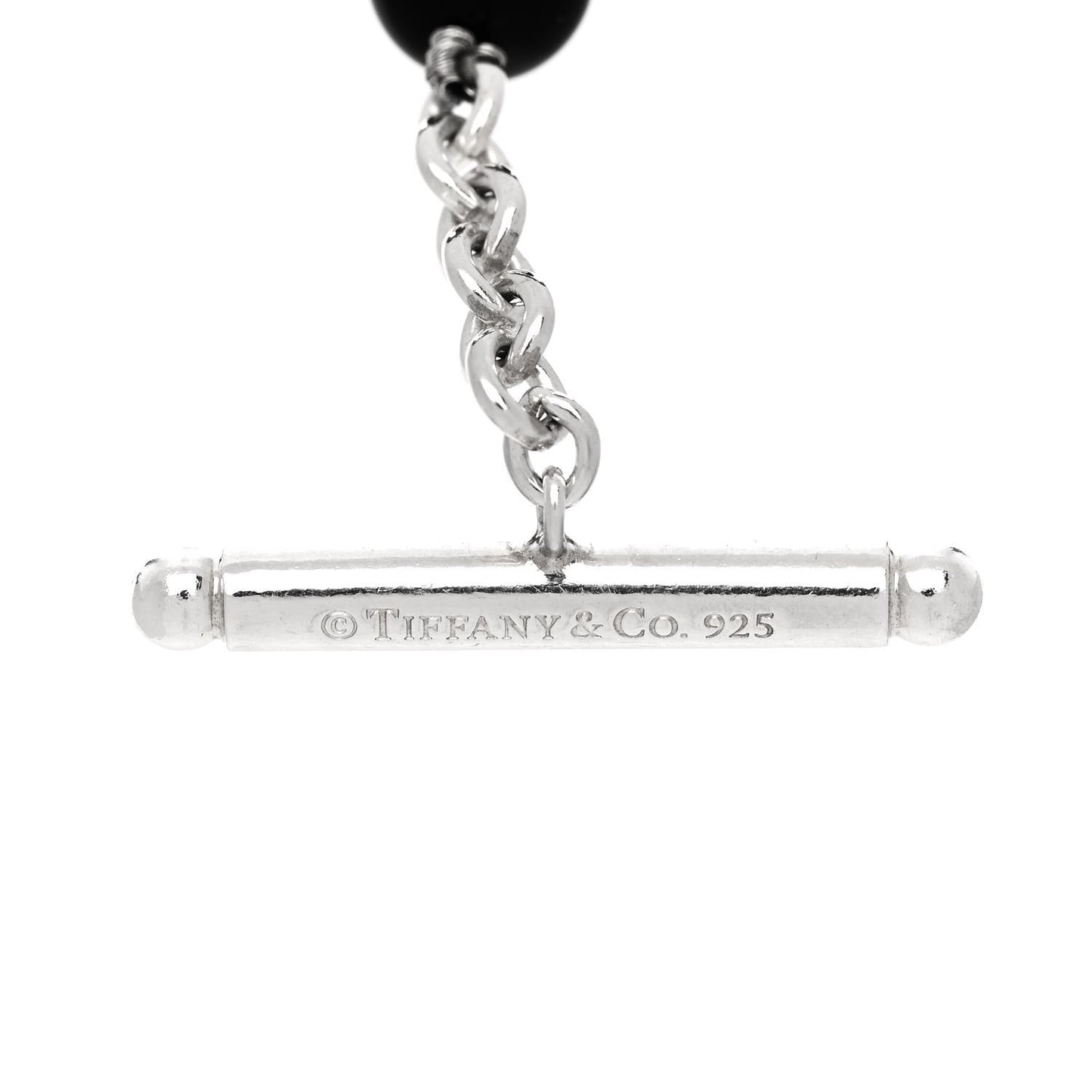 Sterling Silver Black Onyx Bead Toggle Bracelet