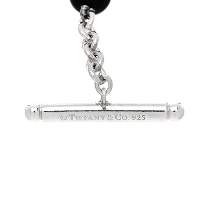 Tiffany Sterling Silver Black Onyx Bead Toggle Bracelet 3 of 3