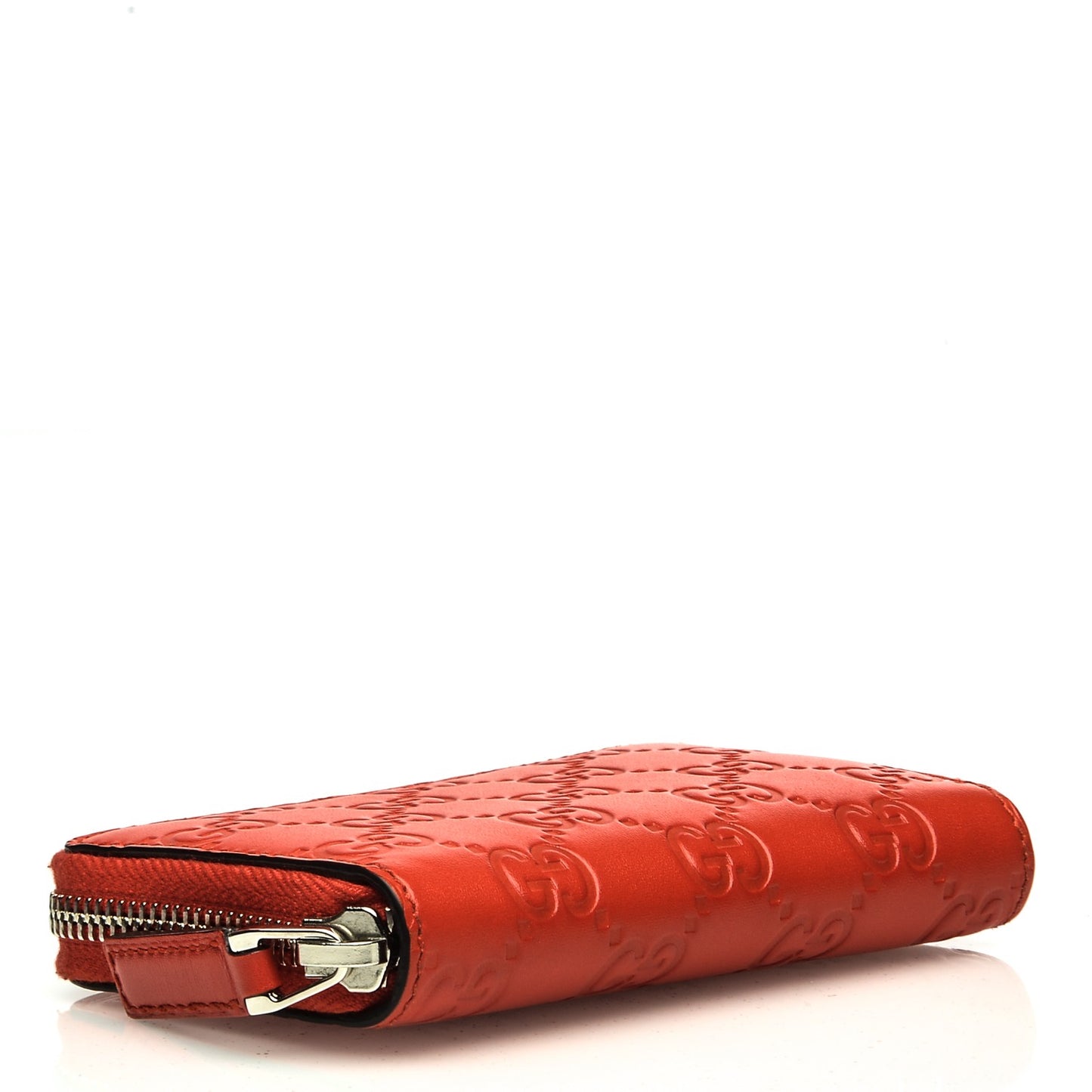 Guccissima Zip Around Card Case Red