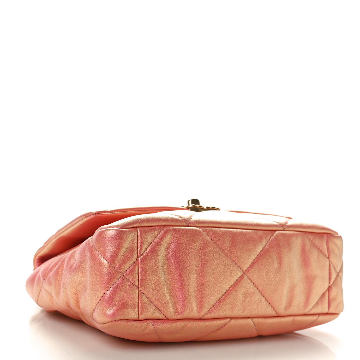 Chanel Iridescent Calfskin Quilted Medium Chanel 19 Flap Pink 4 of 10
