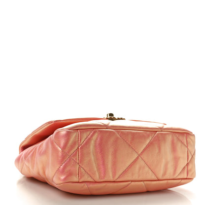 Chanel Iridescent Calfskin Quilted Medium Chanel 19 Flap Pink 4 of 10