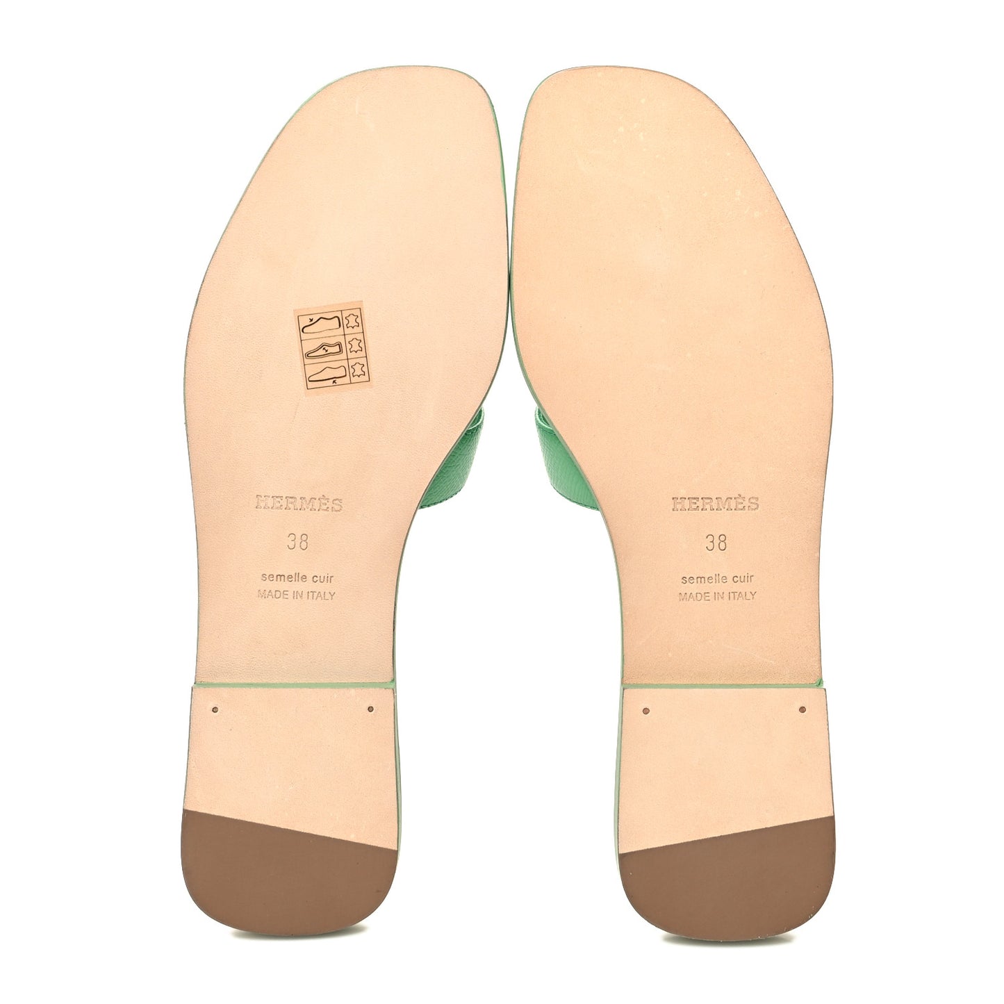 Epsom Oran Sandals 38 Vert Pomme