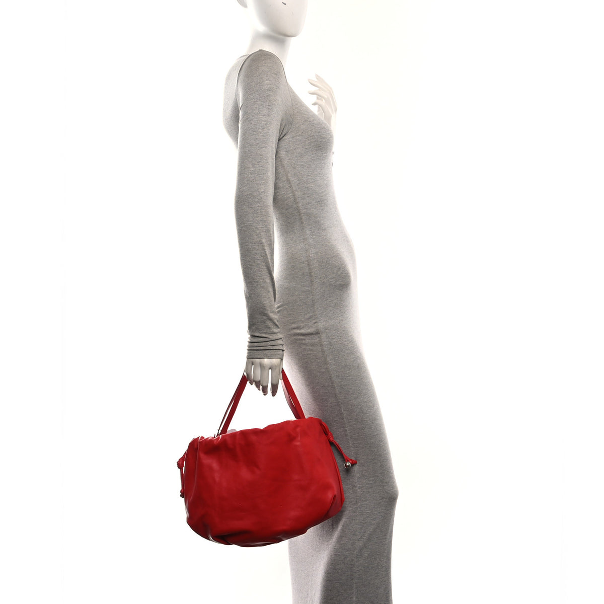 Bottega Veneta Nappa The Bulb Red 2 of 11