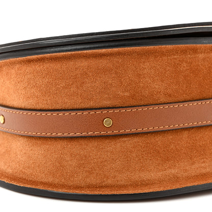 Chloe Calfskin Suede Medium Nile Bracelet Bag Caramel 9 of 10