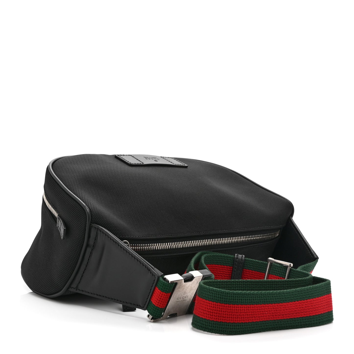 Techno Canvas Web Large Belt Bag Black