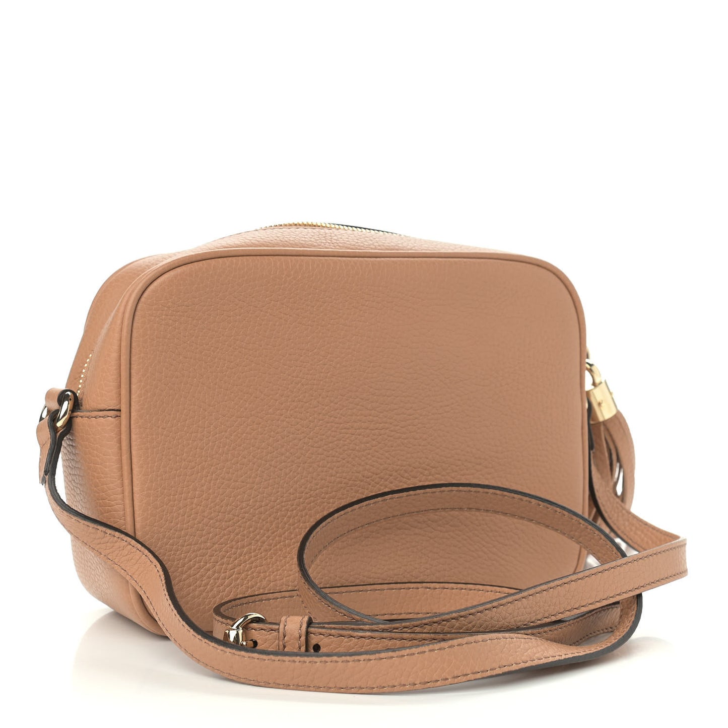 Pebbled Calfskin Small Soho Disco Bag Camelia