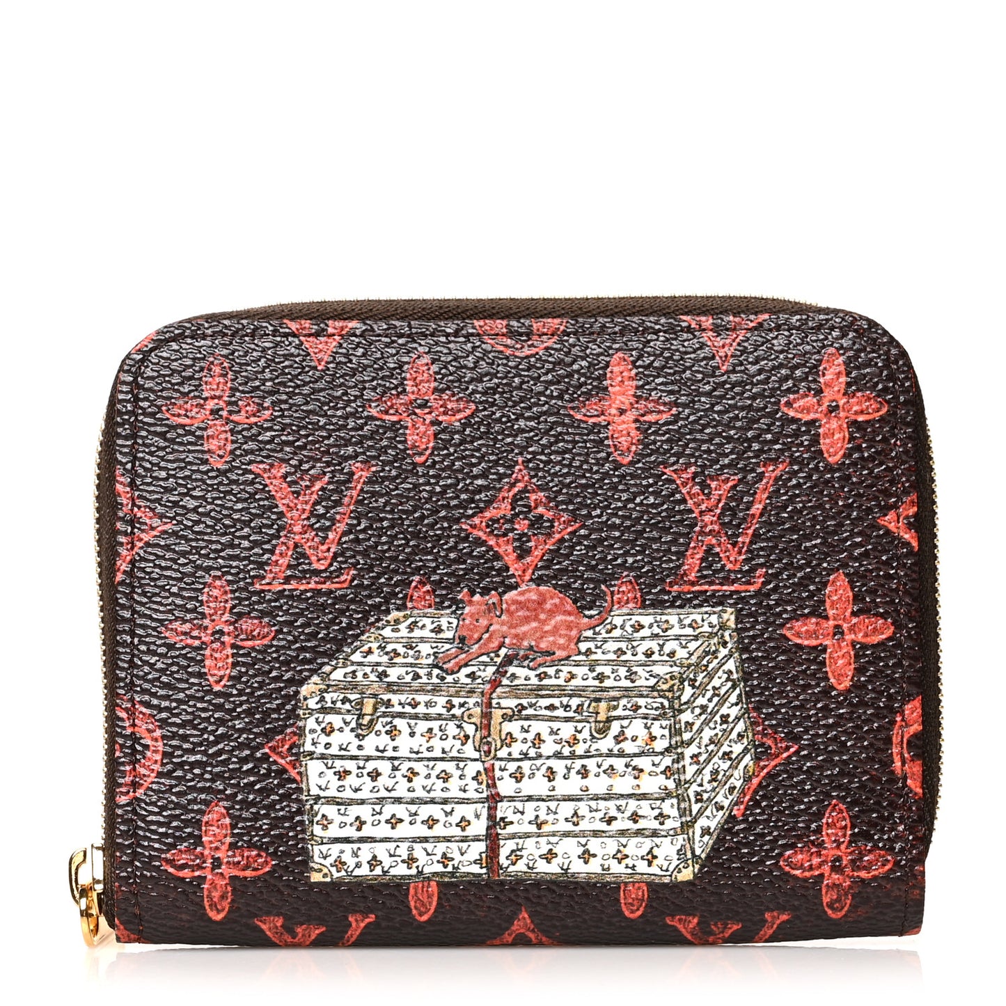 Catogram Zippy Coin Purse Marron