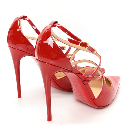 Christian Louboutin Patent Crossfliketa 100 Pumps 37.5 Flamenco 5 of 8