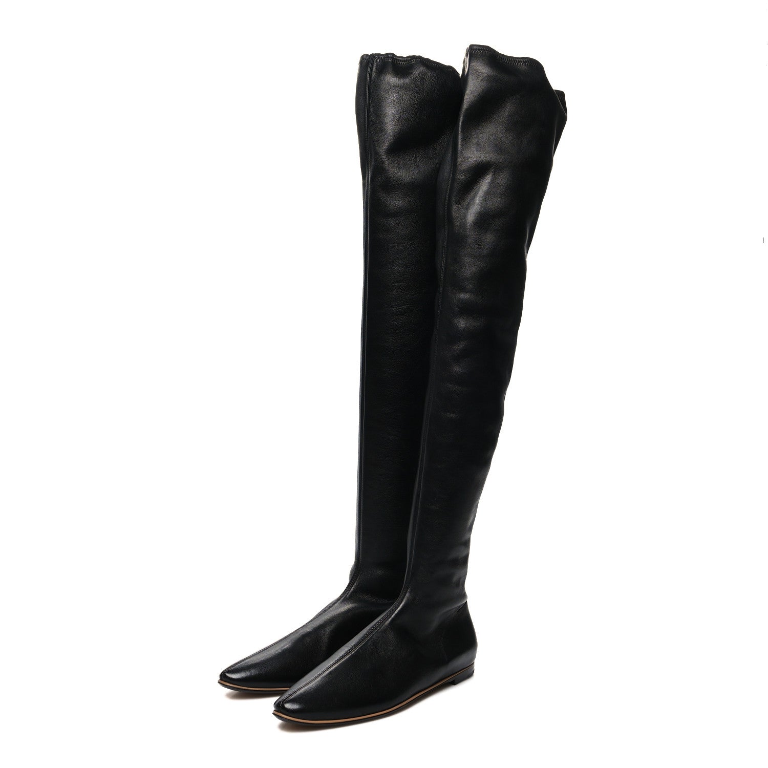 Bottega Veneta Nappa Over The Knee Boots 37.5 Black 3 of 7
