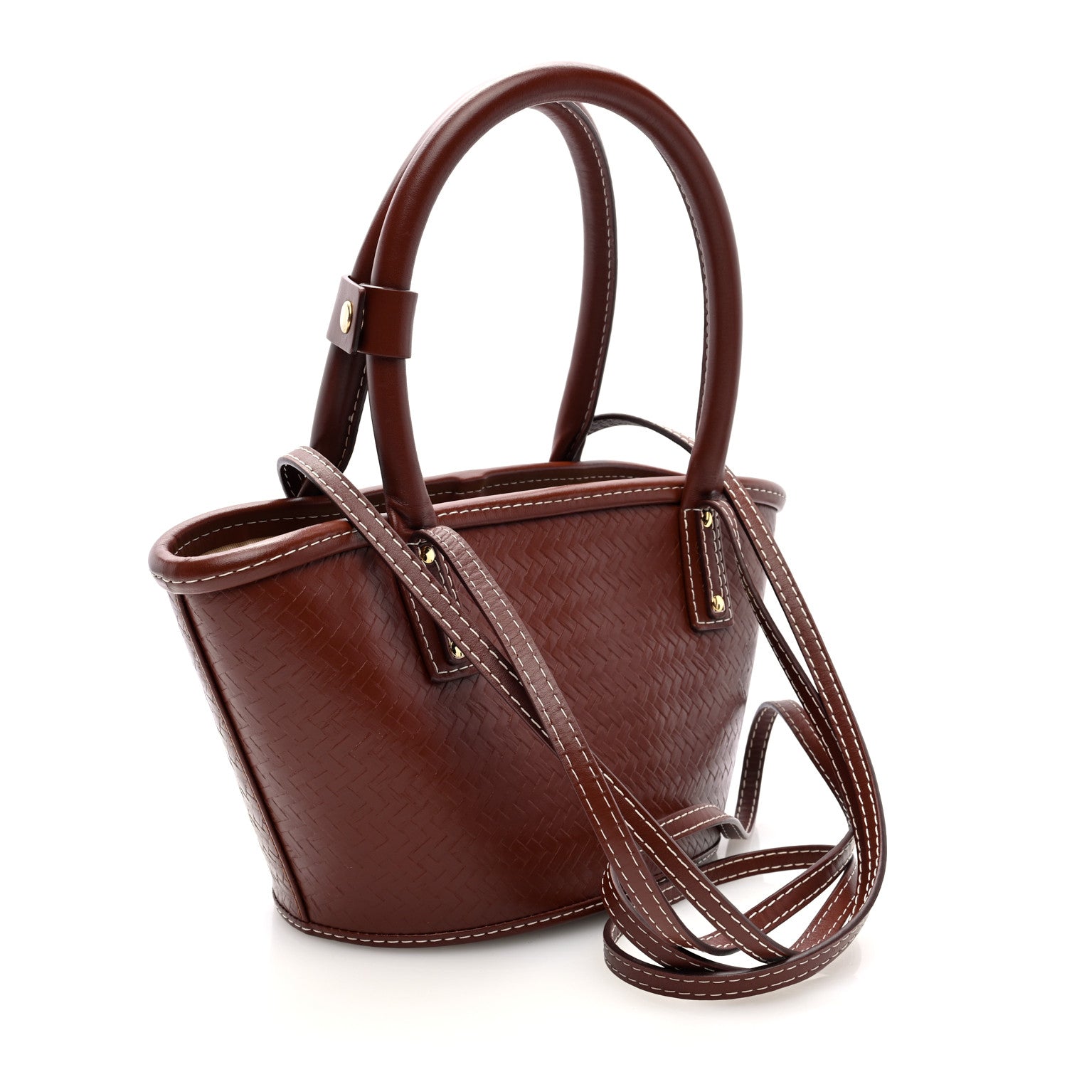 Jacquemus Weave Embossed Calfskin Le Petit Panier Soli Cuir 3 of 9