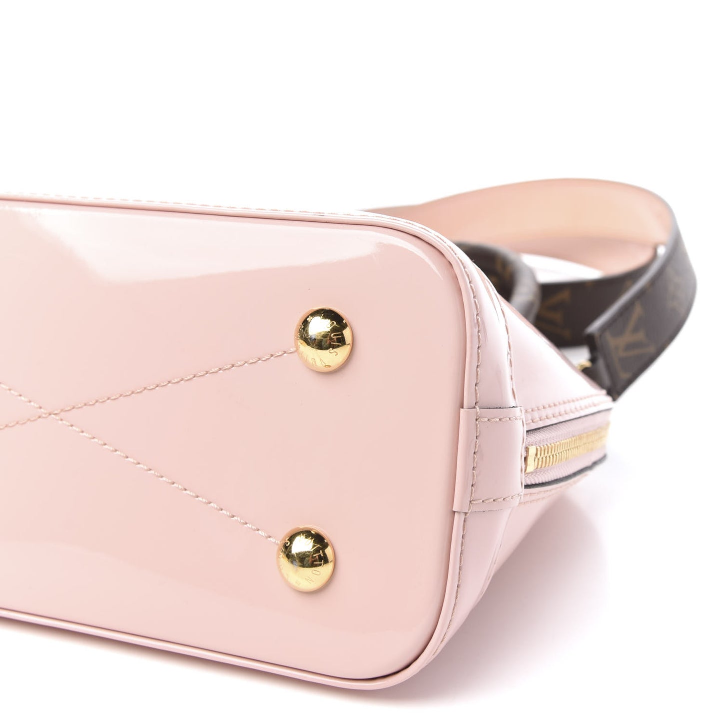 Patent Monogram Alma BB Rose Ballerine