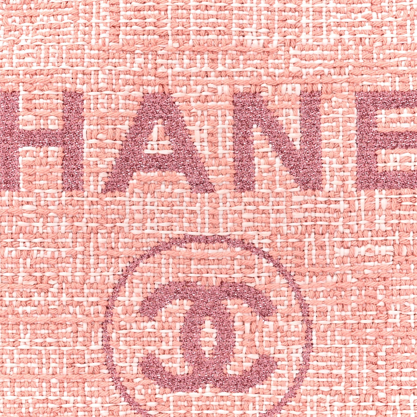 Lurex Boucle Small Deauville Tote Pink