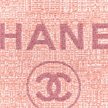 Chanel Lurex Boucle Small Deauville Tote Pink 8 of 10