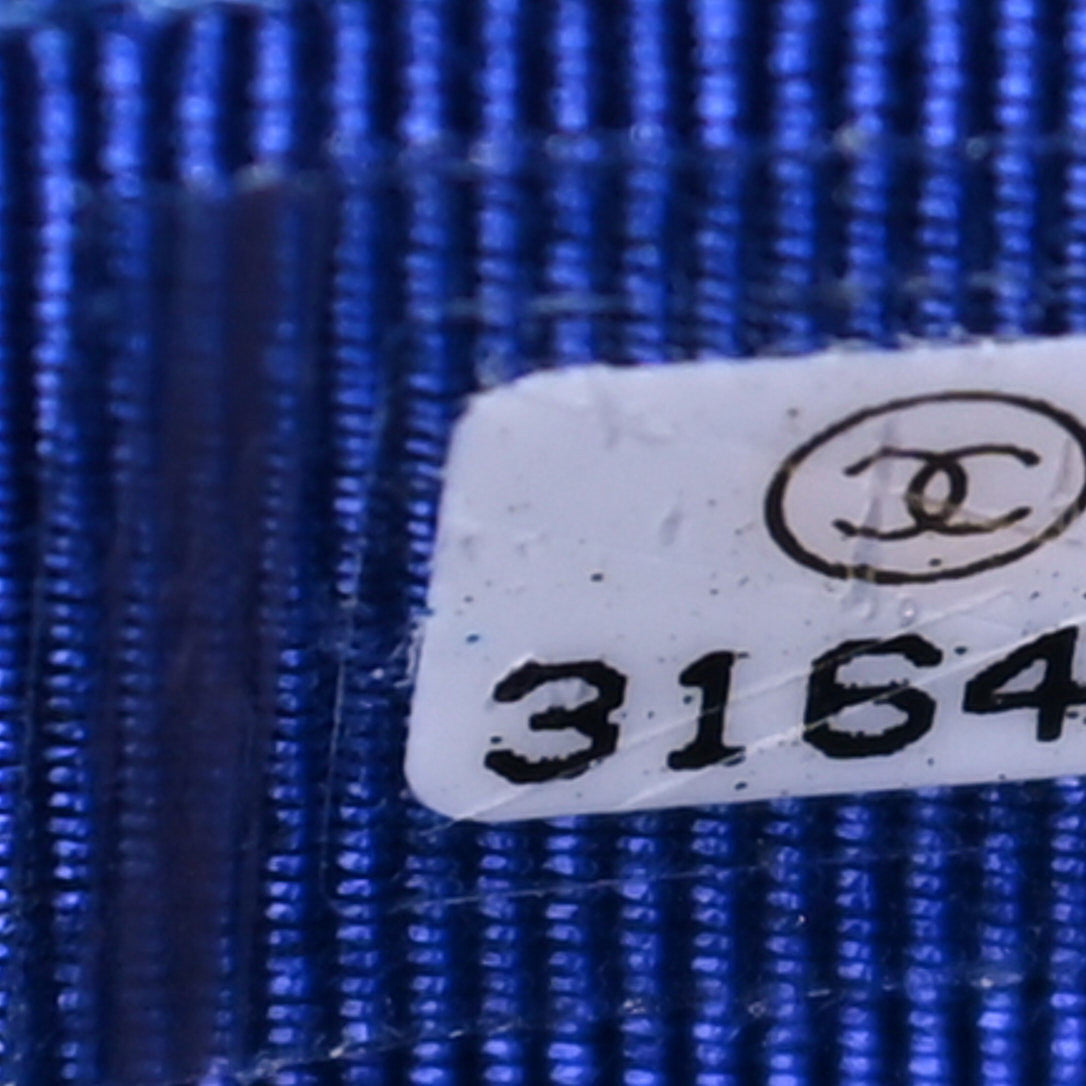 Chanel Caviar Quilted Flap Card Holder Wallet Blue 8 of 9