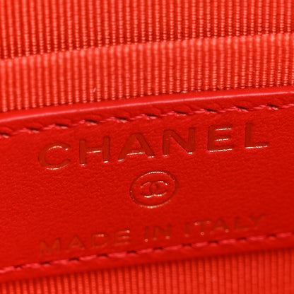 Chanel Caviar Quilted Classic Zip Pouch Red 6 of 10
