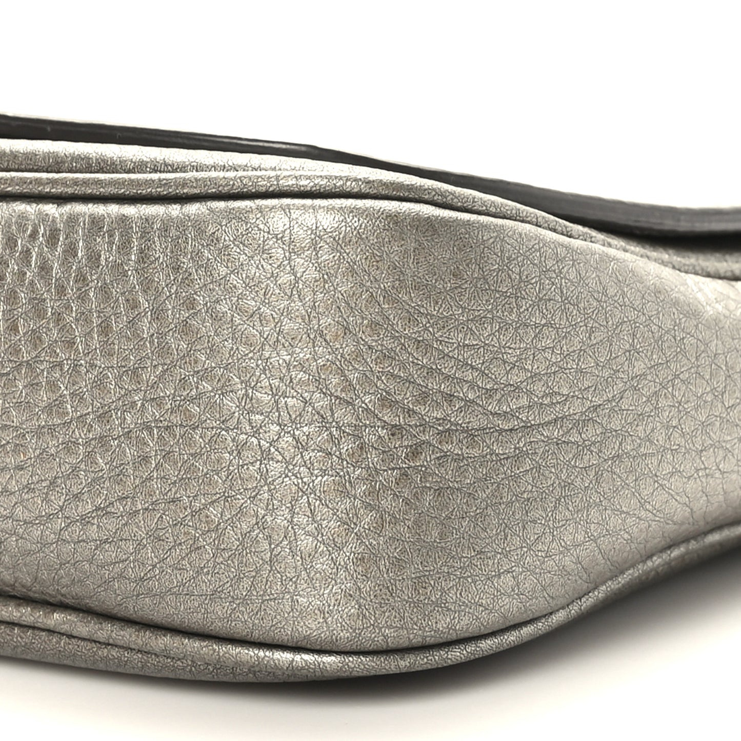 Metallic Pebbled Calfskin Small Soho Flap Crossbody Sasso
