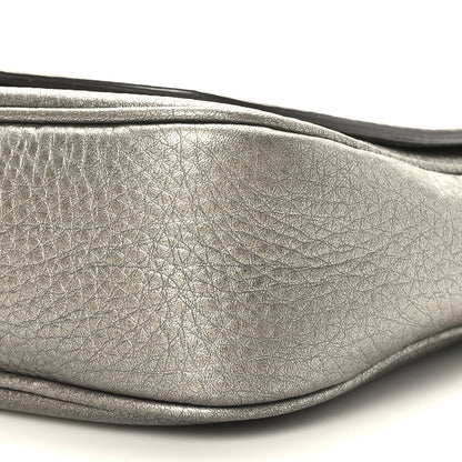 Gucci Metallic Pebbled Calfskin Small Soho Flap Crossbody Sasso 9 of 9