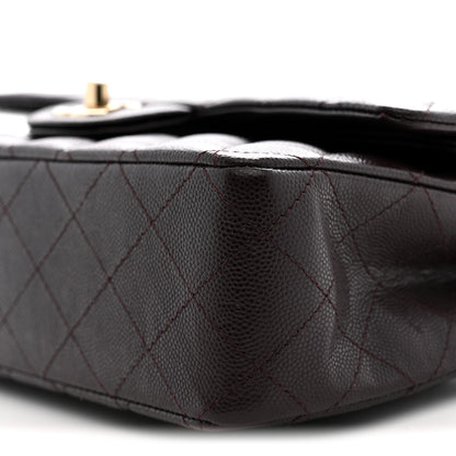 Chanel Caviar Quilted Medium Double Flap Brown 10 of 11