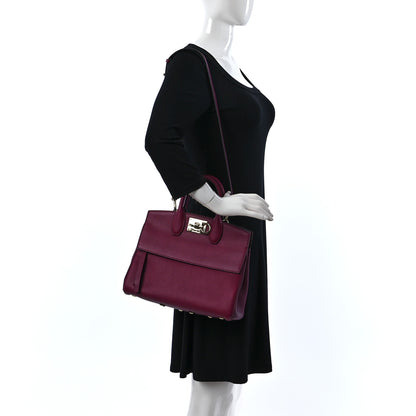 Salvatore Ferragamo Calfskin Medium Studio Bag Lollipop 2 of 8