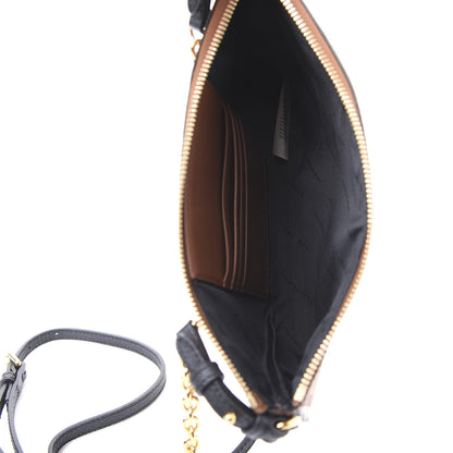Burberry Haymarket Check Peyton Crossbody Clutch Bag Toffee 4 of 11