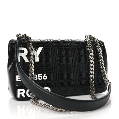 Burberry Patent Quilted Horseferry Print Small Lola Bag Black 3 of 9