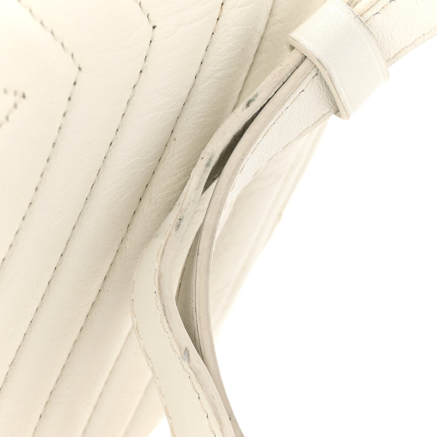 Calfskin Quilted New Wave Bumbag White